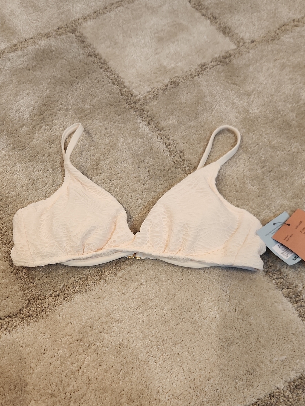 Shade & Shore Women's Cream Bikini Top